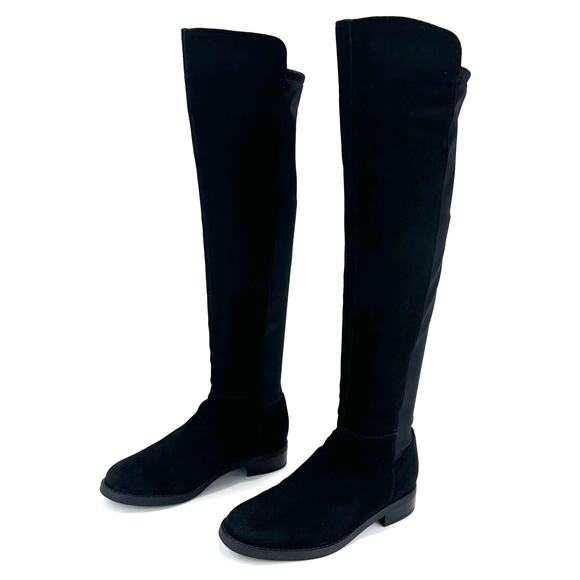 Blondo Velma Flat Over-The-Knee Tall Boot Size 7.5M Black Leather Waterproof OTK - Picture 4 of 16